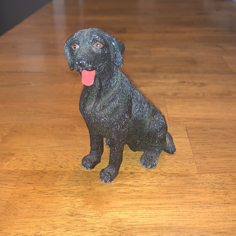 Black lab collectors figurine